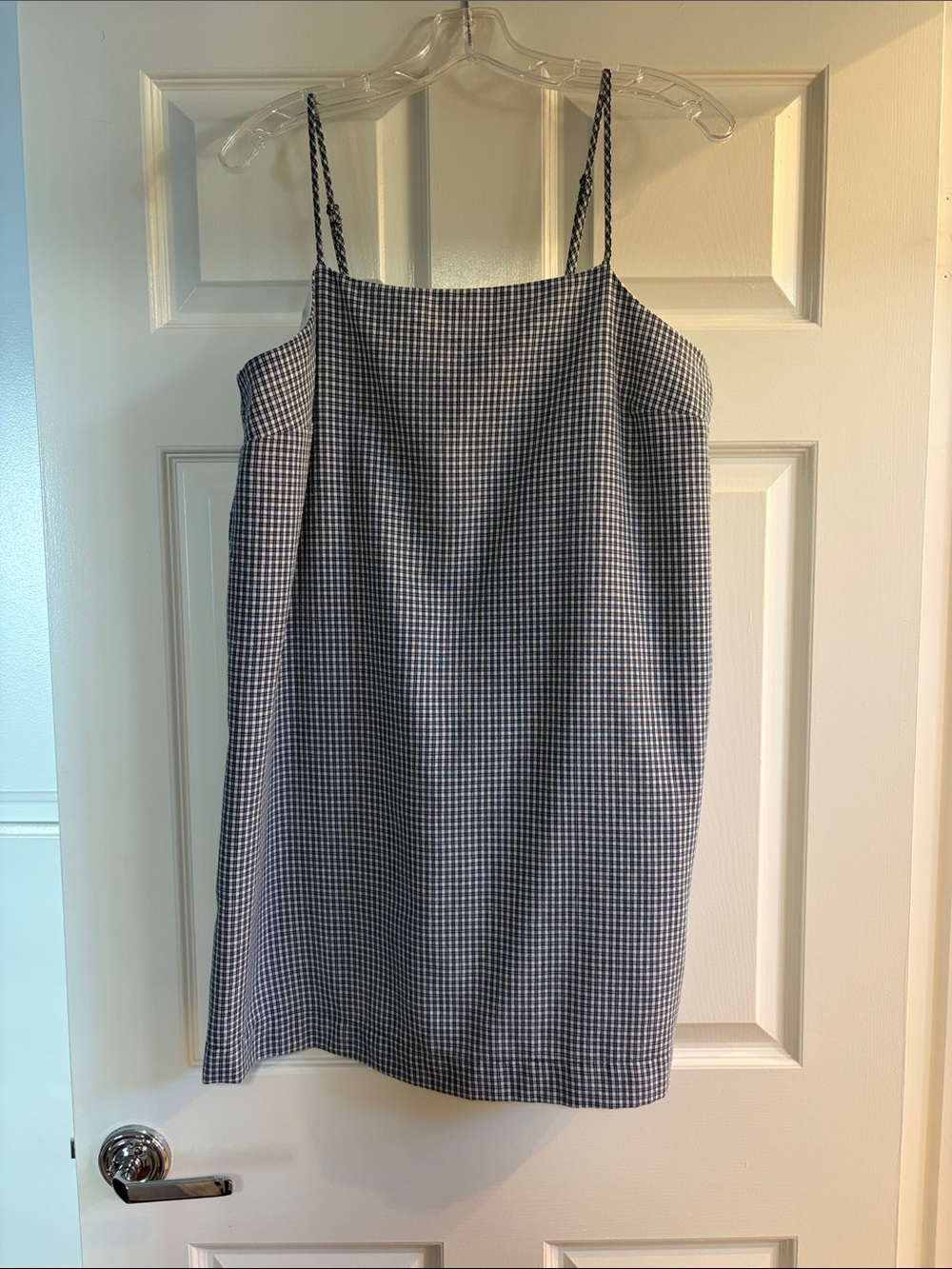 Old Navy Blue Gingham Slip Dress - Lightweight Spaghetti Strap